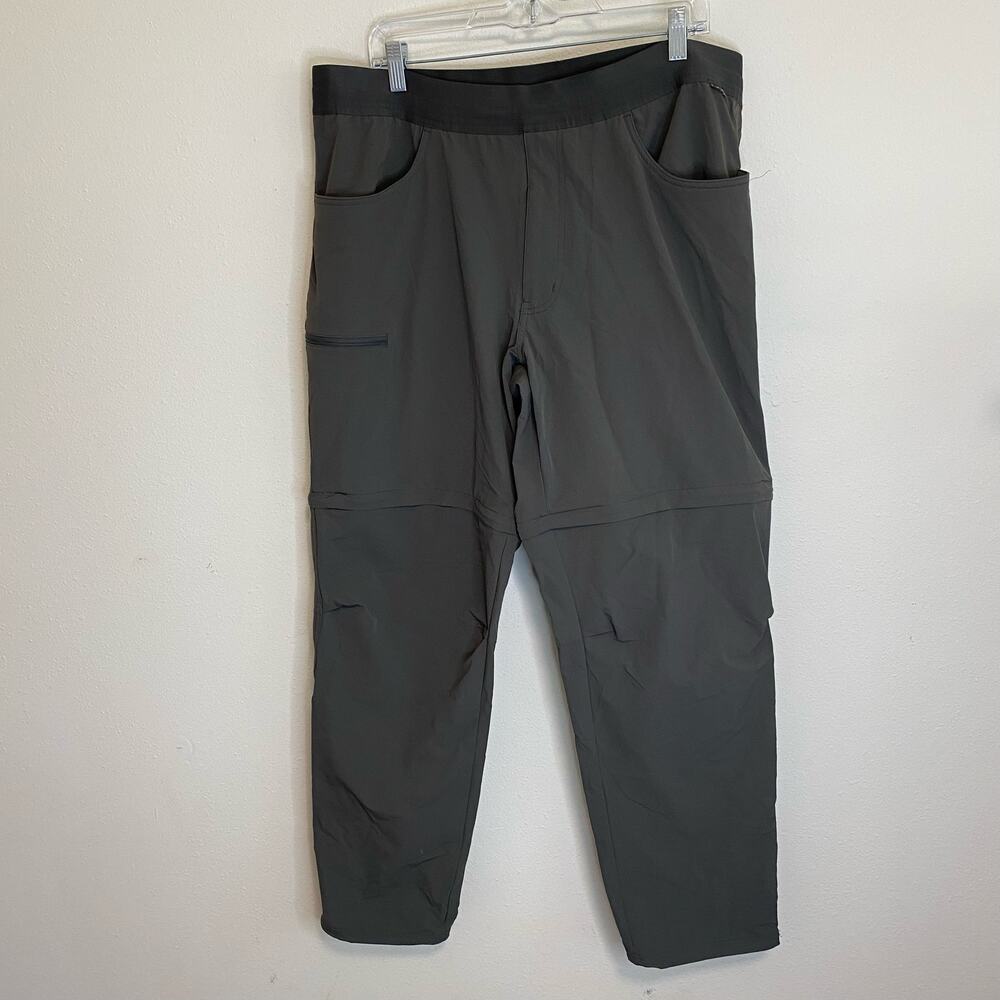 REI Co-op Men's Pants Sahara Guide Convertible Pants Zip Off‎ Green Hiking 2XL